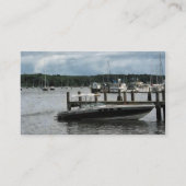 Stormy Day in de Harbour Essex CT Visitekaartje (Achterkant)