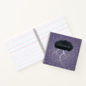 Stormy Day Thunder Cloud & Rain Gepersonaliseerd P Notitieboek (Binnen)