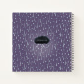 Stormy Day Thunder Cloud & Rain Gepersonaliseerd P Notitieboek (Achterkant)