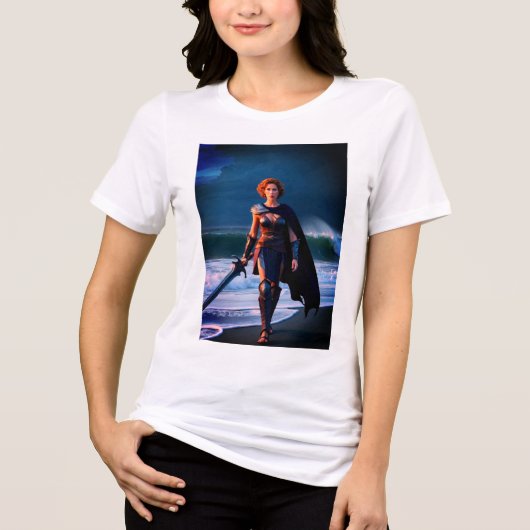 Stormy Elegance Girl en Waves Tri-Blend Shirt (Voorkant)