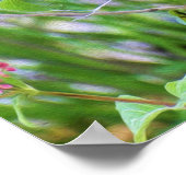 Stormy Garden Landscape met Hydrangea en Lilies Poster (Hoek)