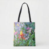 Stormy Garden Landscape met Hydrangea en Lilies Tote Bag (Voorkant)