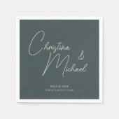 Stormy Gray · Handgeschreven script Servet (Voorkant)