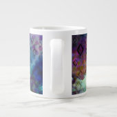 Stormy kleurful waterverf abstract met diamant grote koffiekop (Achterkant)