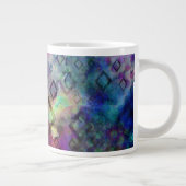 Stormy kleurful waterverf abstract met diamant grote koffiekop (Rechts)
