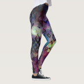 Stormy kleurful waterverf abstract met diamant leggings (Rechts)