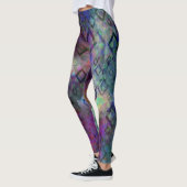 Stormy kleurful waterverf abstract met diamant leggings (Links)