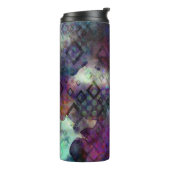 Stormy kleurful waterverf abstract met diamant thermosbeker (Gedraaid links)