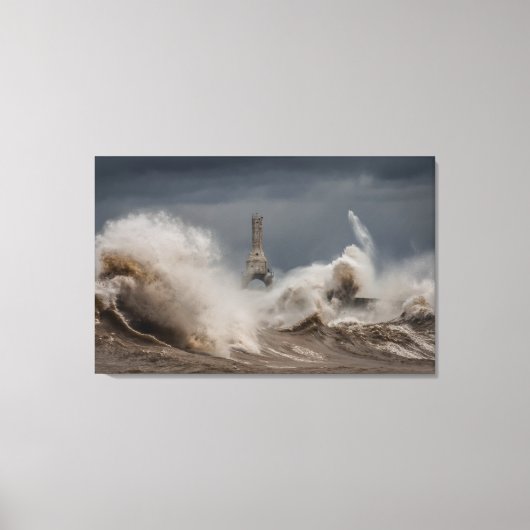 Stormy Lighthouse Canvas Print (Voorkant)