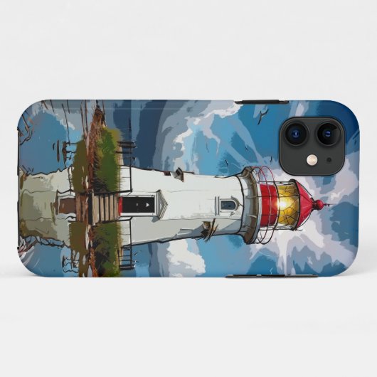 Stormy Lighthouse - Navigatietoren Case-Mate iPhone Case (Achterkant (horizontaal))