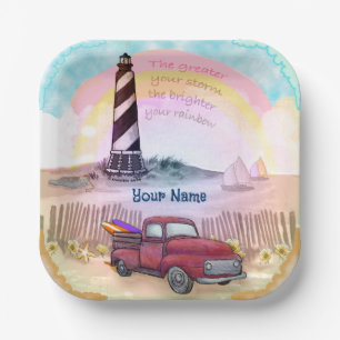 Stormy Lighthouse Truck Papieren Bordje