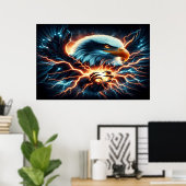 Stormy Majesty Eagles Poster (Thuiskantoor)