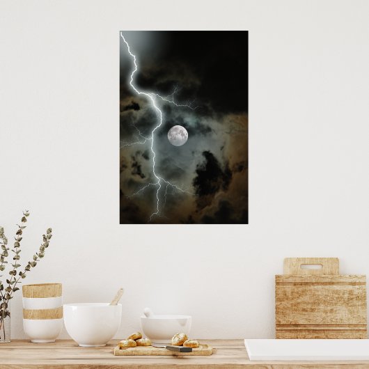 Stormy Moon Poster (Keuken)