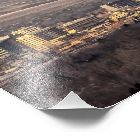 Stormy Morning over Reno Foto Afdruk (Hoek)