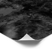 Stormy Mountain Black en White Photo Glossy Perfect Poster (Hoek)