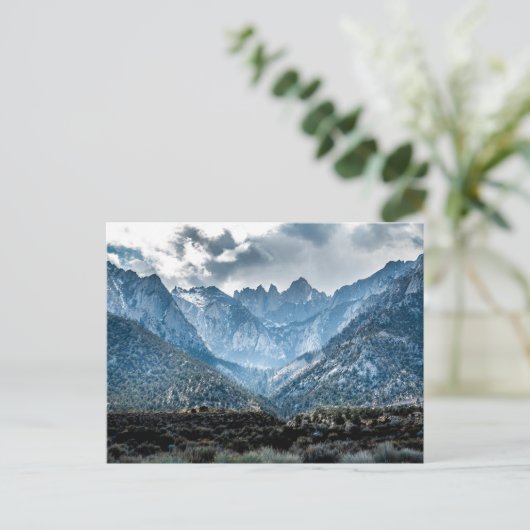 Stormy Mt. Whitney uit Alabama Hills Briefkaart (Staand voorkant)