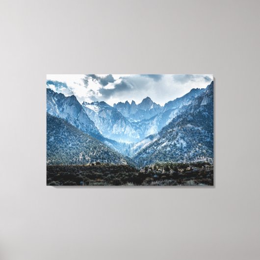 Stormy Mt. Whitney uit Alabama Hills Canvas Afdruk (Voorkant)