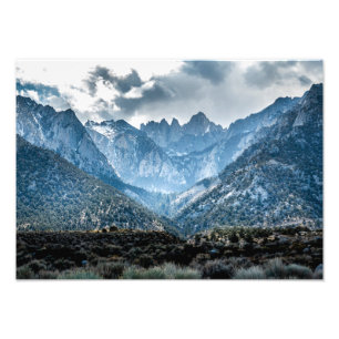 Stormy Mt. Whitney uit Alabama Hills Foto Afdruk