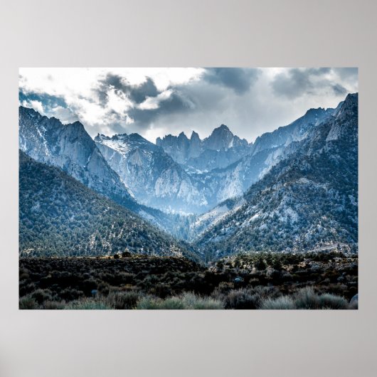Stormy Mt. Whitney uit Alabama Hills Matte Poster (Voorkant)