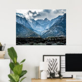 Stormy Mt. Whitney uit Alabama Hills Matte Poster (Thuiskantoor)