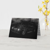 Stormy Night Hot Rod Verjaardag Kaart (Gele Bloem)