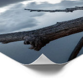 Stormy Night Raven met geometrische overlay Poster (Hoek)