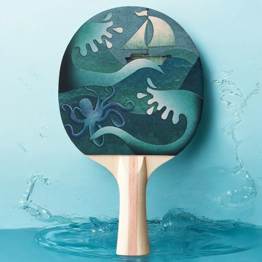 Stormy oceaan tafeltennisbatje