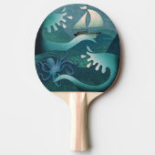 Stormy oceaan tafeltennisbatje (Voorkant)