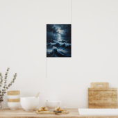 Stormy Ocean Abstract Seascape Art Poster (Keuken)