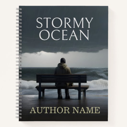 Stormy Ocean Book Hoesje Inspiratie Notitieboek (Voorkant)