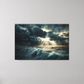 Stormy Ocean Waves Stretched Canvas Afdrukken (Voorkant)
