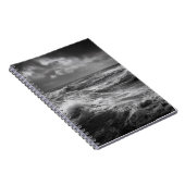 Stormy Ocean Waves Zwart Notitieboek (Rechterzijde)