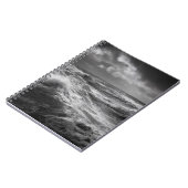Stormy Ocean Waves Zwart Notitieboek (Linkerzijde)