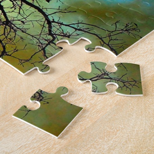 Stormy ochtend met boompuzzel legpuzzel (Zijkant)