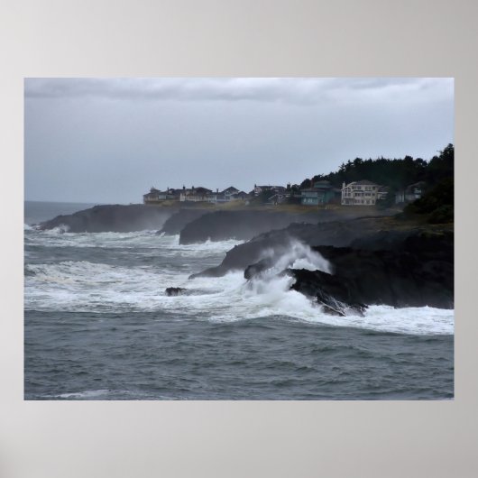 Stormy Pacific Coast Poster (Voorkant)