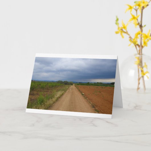 Stormy Path Landscape Kaart (Gele Bloem)