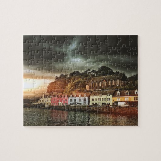 Stormy Portree Isle of Skye Scotland reizen Legpuzzel (Horizontaal)