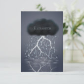 Stormy Rain Cloud in Dark Dreamweaver Persoonlijk Bedankkaart (Staand voorkant)