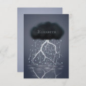 Stormy Rain Cloud in Dark Dreamweaver Persoonlijk Bedankkaart (Voorkant / Achterkant)
