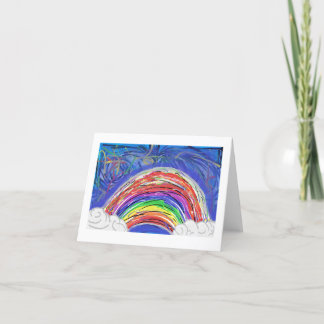 Stormy Rainbow (blanco binnenin) Bedankkaart