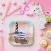 Stormy Rainbow Lighthouse Papieren Bordje (Feest)