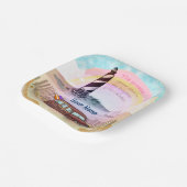 Stormy Rainbow Lighthouse Papieren Bordje (Gebogen)