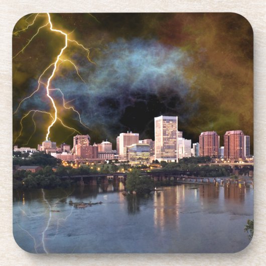 Stormy Richmond Skyline Bier Onderzetter (Voorkant)