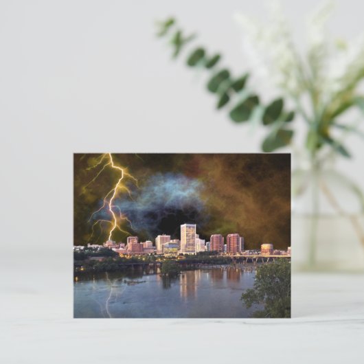 Stormy Richmond Skyline Briefkaart (Staand voorkant)