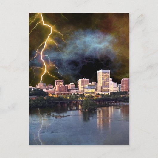 Stormy Richmond Skyline Briefkaart (Voorkant)