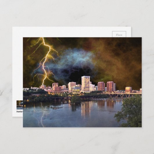 Stormy Richmond Skyline Briefkaart (Voorkant / Achterkant)