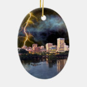 Stormy Richmond Skyline Ceramic Ornament (Achterkant)