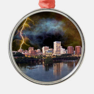 Stormy Richmond Skyline Metalen Ornament