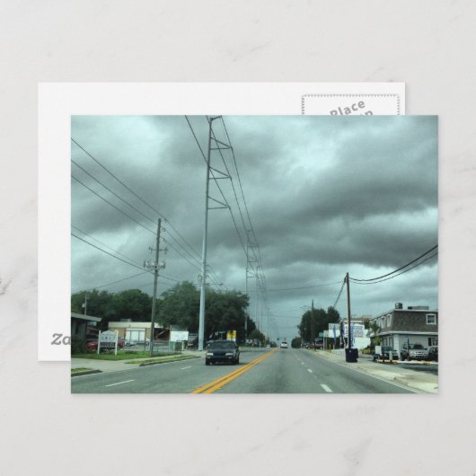Stormy Road Briefkaart (Voorkant / Achterkant)