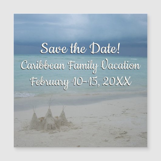 Stormy Sandcastle Beach Landscape Photo (Voorkant)